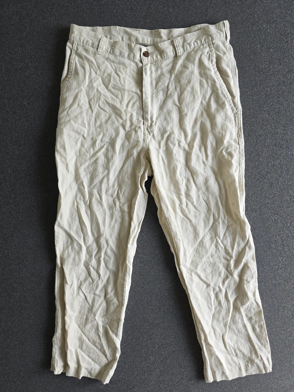 Vintage Jos. A. Bank 100% Linen Pants Men's Size 34 Light Beige